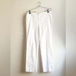 MELANIE LYNE, Size 4, White  skinny cotton spandex blend pant, zipper closure